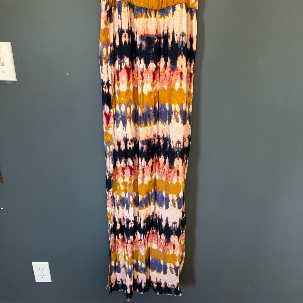 One Clothing Los Angeles Tie-Dye Maxi Dress Size Medium Colorful Bohemian Chic - Picture 8 of 11
